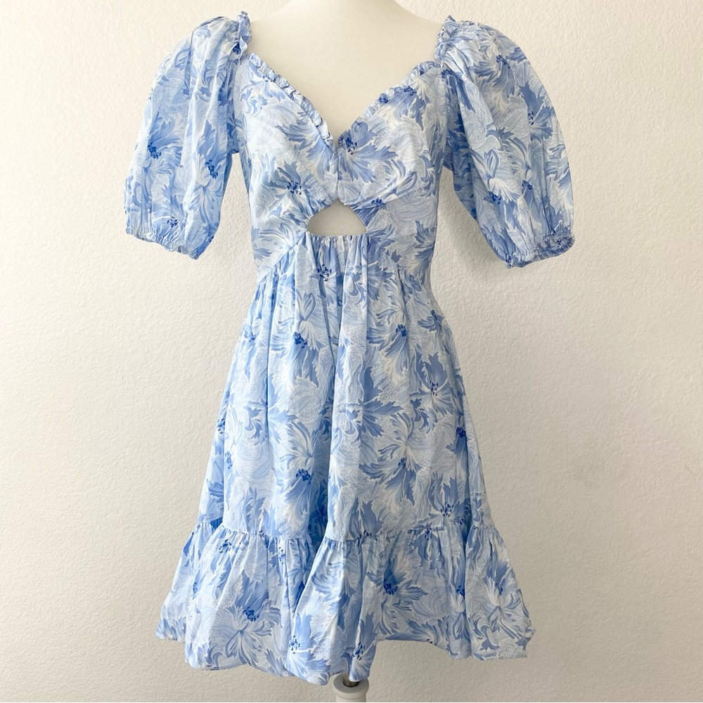 CINQ A SEPT BLUE KAYLA DRESS - Picture 2 of 8